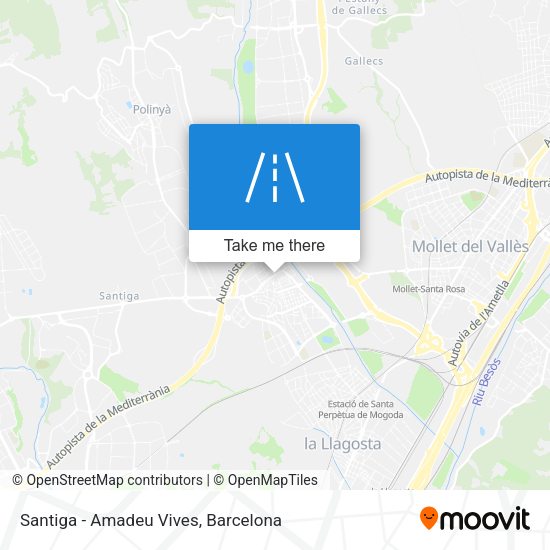 Santiga - Amadeu Vives map