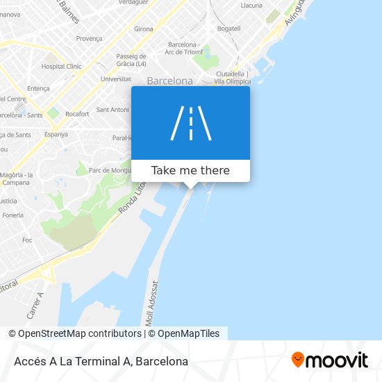 mapa Accés A La Terminal A