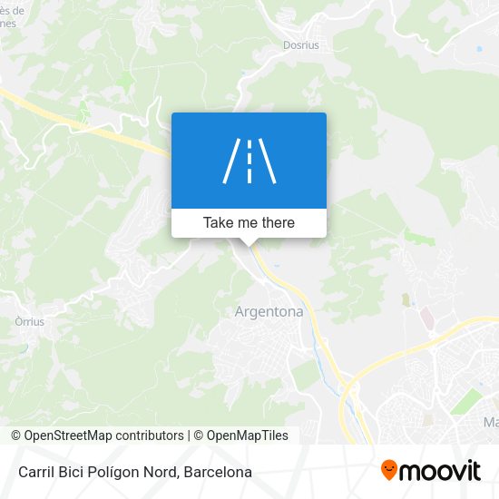 Carril Bici Polígon Nord map