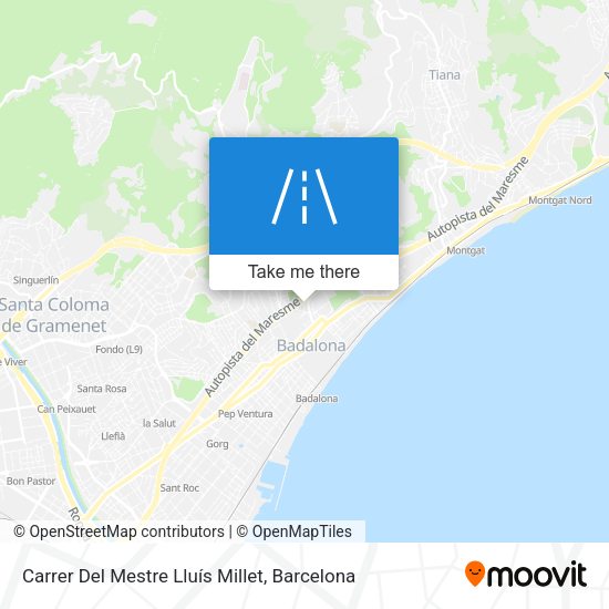 Carrer Del Mestre Lluís Millet map