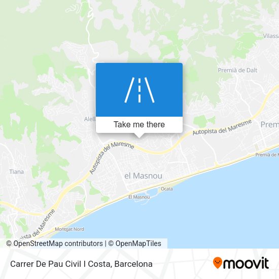Carrer De Pau Civil I Costa map