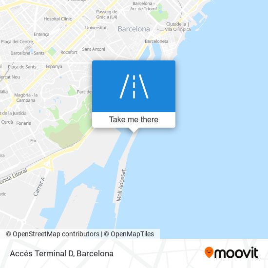 Accés Terminal D map