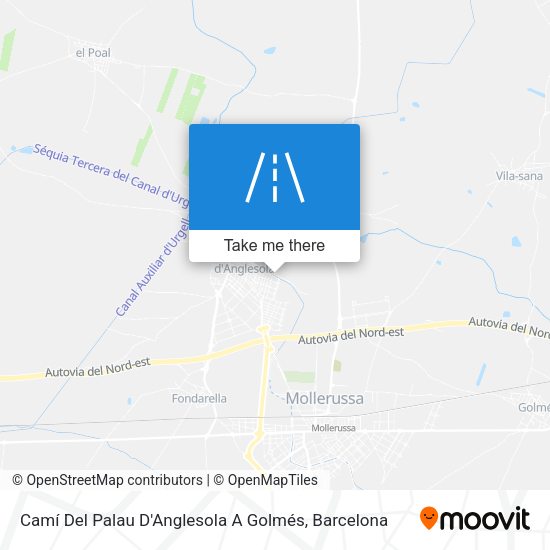 Camí Del Palau D'Anglesola A Golmés map