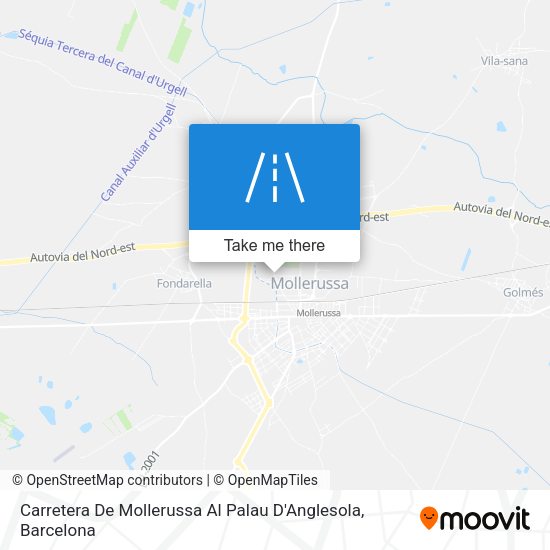 Carretera De Mollerussa Al Palau D'Anglesola map