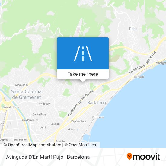 Avinguda D'En Martí Pujol map