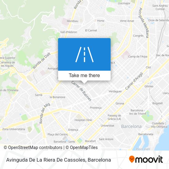 Avinguda De La Riera De Cassoles map