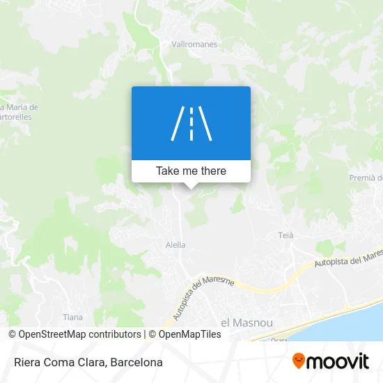 Riera Coma Clara map