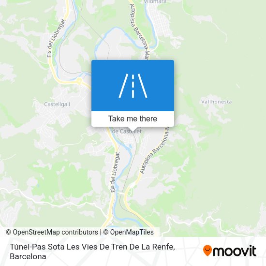 Túnel-Pas Sota Les Vies De Tren De La Renfe map