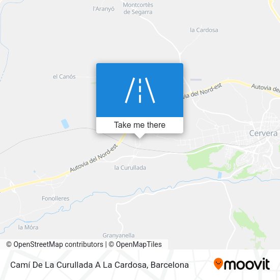 Camí De La Curullada A La Cardosa map