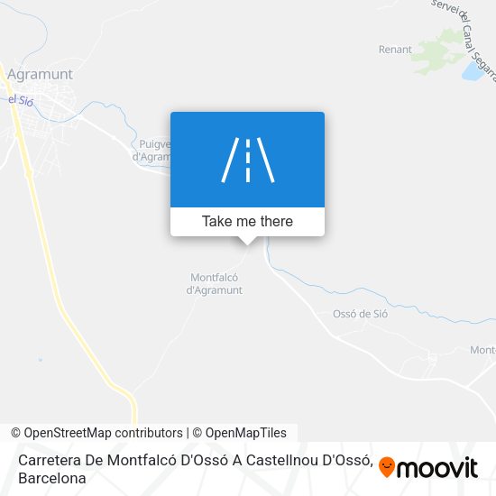Carretera De Montfalcó D'Ossó A Castellnou D'Ossó map