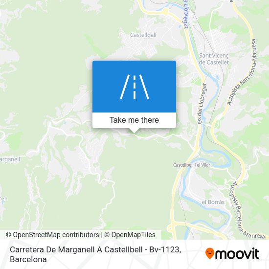 Carretera De Marganell A Castellbell - Bv-1123 map