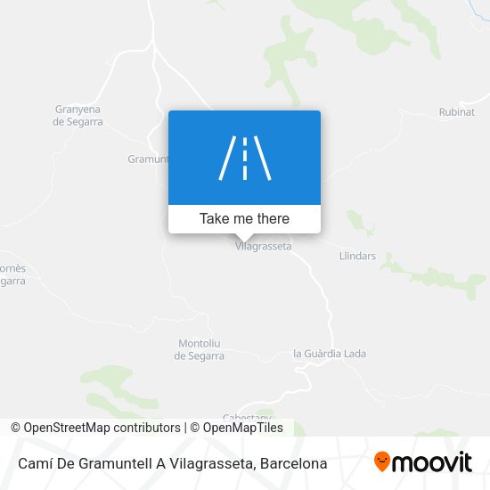 Camí De Gramuntell A Vilagrasseta map