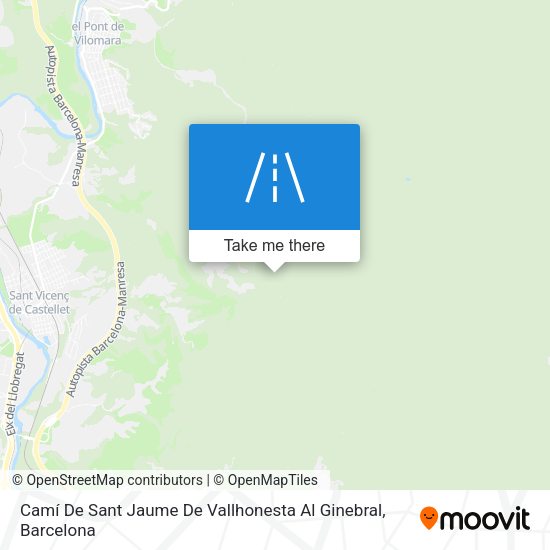Camí De Sant Jaume De Vallhonesta Al Ginebral map