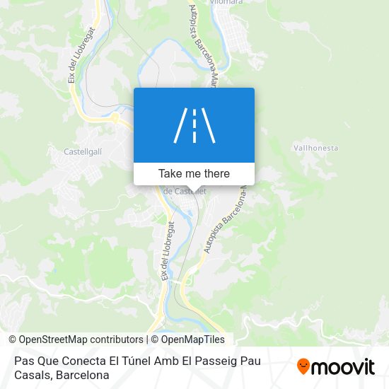 Pas Que Conecta El Túnel Amb El Passeig Pau Casals map