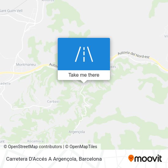 Carretera D'Accés A Argençola map