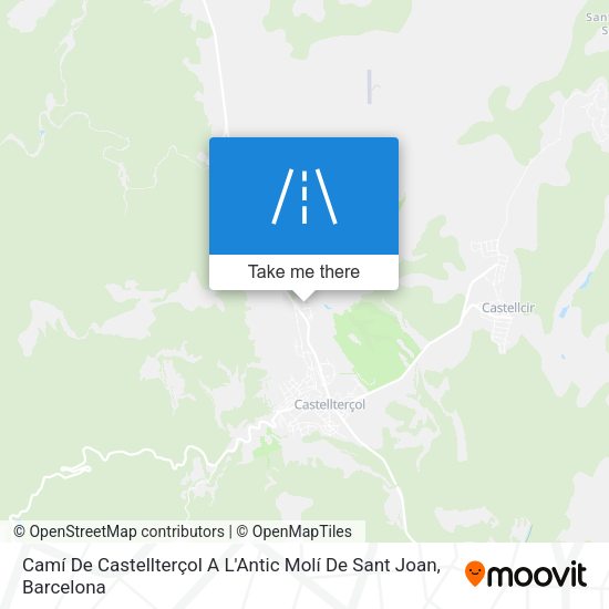 Camí De Castellterçol A L'Antic Molí De Sant Joan map
