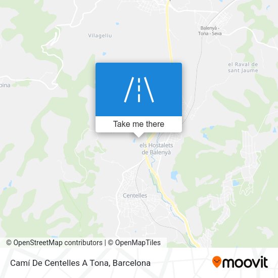 Camí De Centelles A Tona map