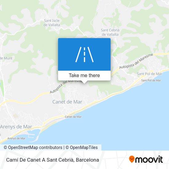 Camí De Canet A Sant Cebrià map