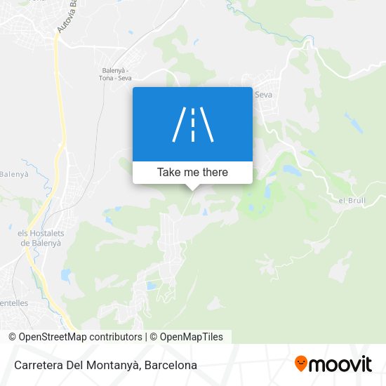 Carretera Del Montanyà map