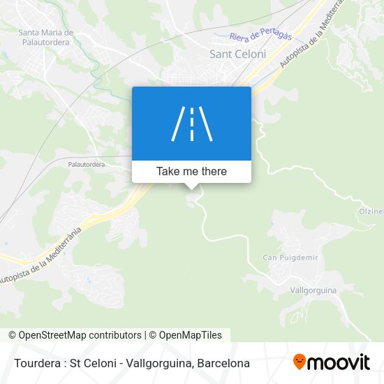 Tourdera : St Celoni - Vallgorguina map