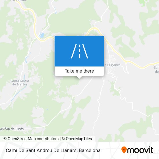 Camí De Sant Andreu De Llanars map