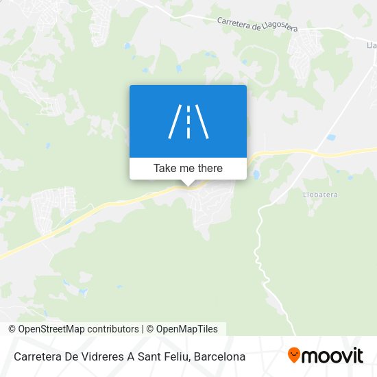 Carretera De Vidreres A Sant Feliu map