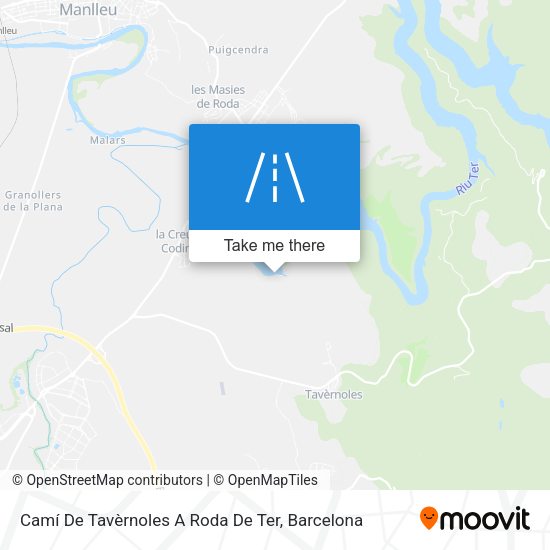 Camí De Tavèrnoles A Roda De Ter map