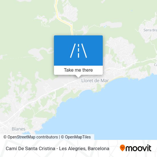 Camí De Santa Cristina - Les Alegries map