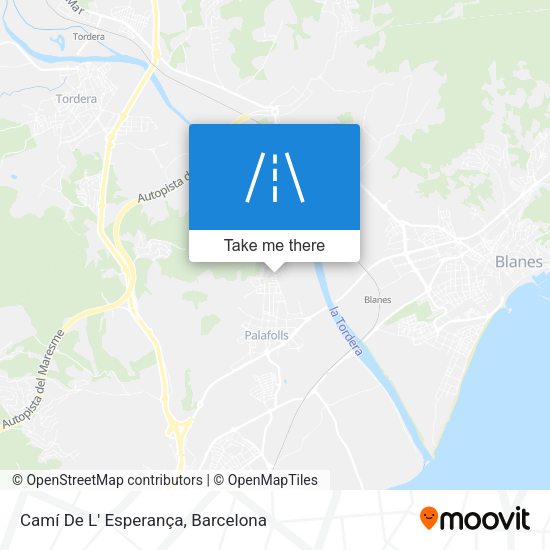 Camí De L' Esperança map
