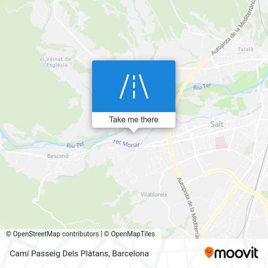 Camí Passeig Dels Plàtans map