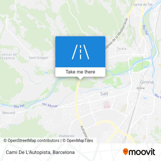 Camí De L'Autopista map