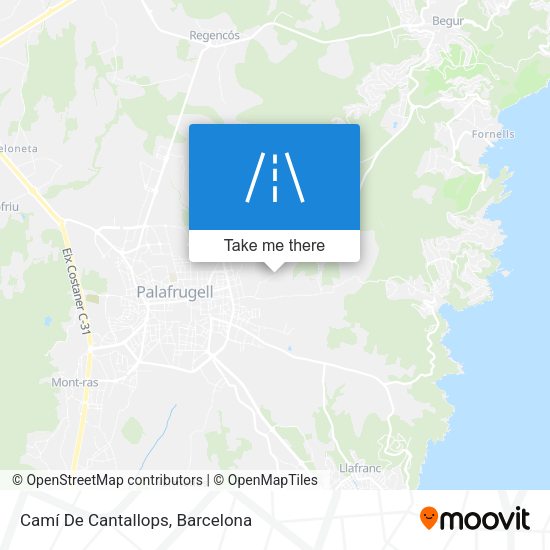 Camí De Cantallops map