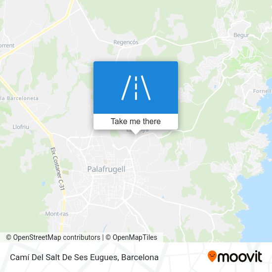 Camí Del Salt De Ses Eugues map
