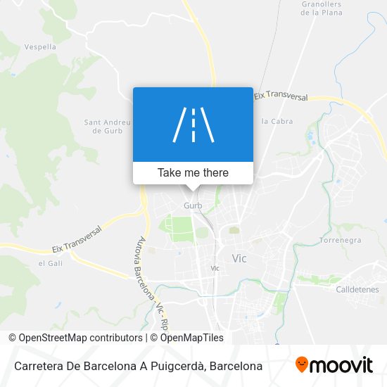 Carretera De Barcelona A Puigcerdà map