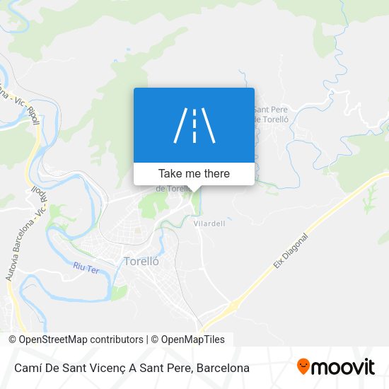 Camí De Sant Vicenç A Sant Pere map