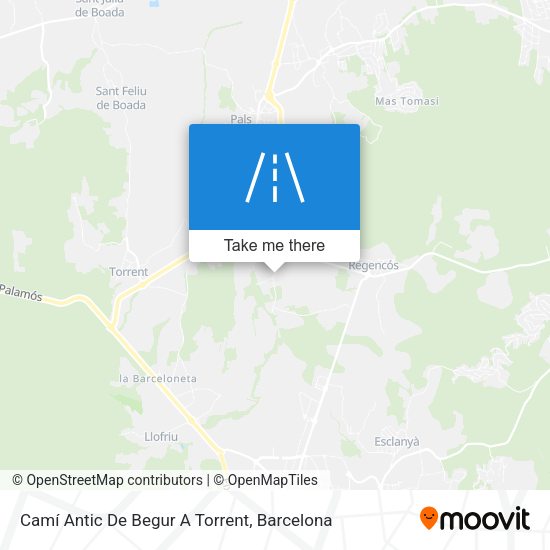 Camí Antic De Begur A Torrent map