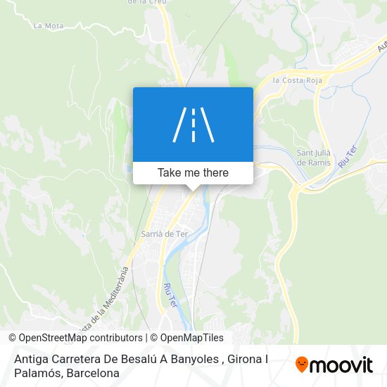 Antiga Carretera De Besalú A Banyoles , Girona I Palamós map