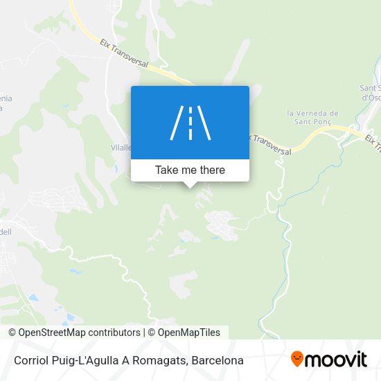 Corriol Puig-L'Agulla A Romagats map