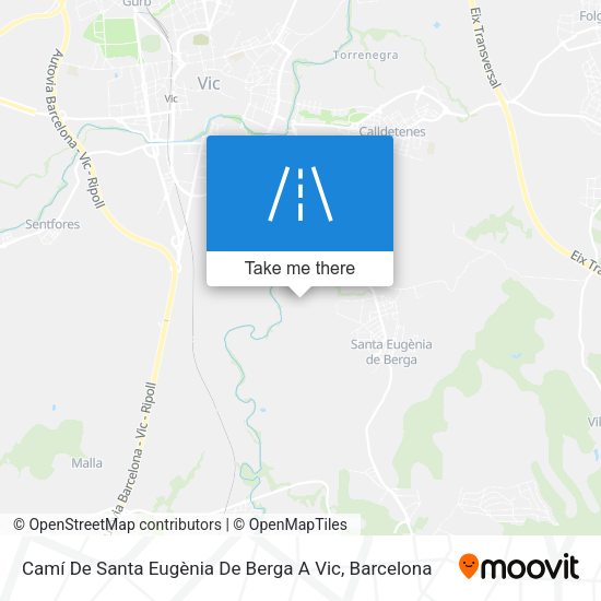 Camí De Santa Eugènia De Berga A Vic map