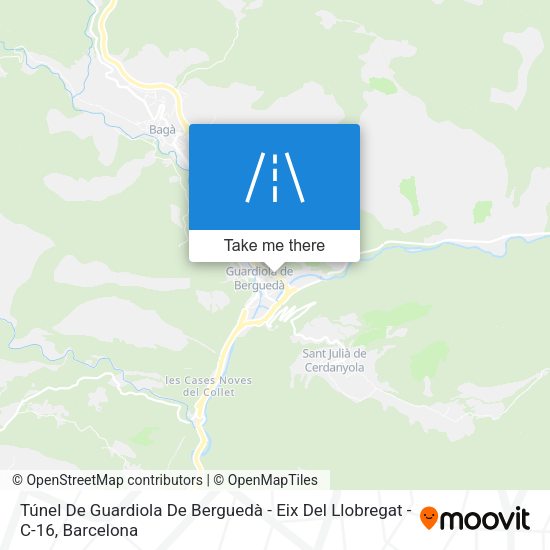 Túnel De Guardiola De Berguedà - Eix Del Llobregat - C-16 map