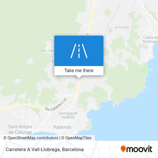 Carretera A Vall-Llobrega map