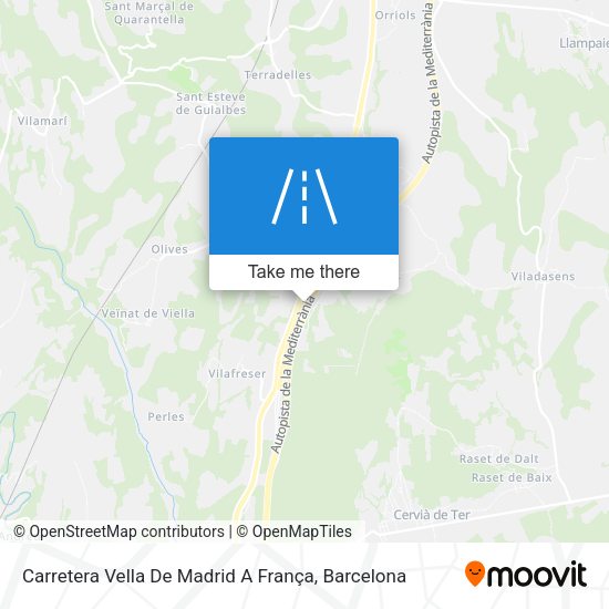 Carretera Vella De Madrid A França map