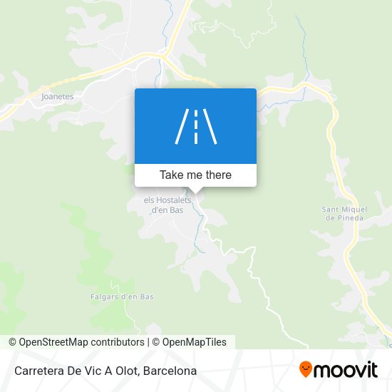 Carretera De Vic A Olot map