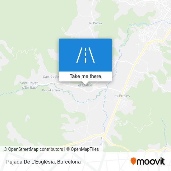 Pujada De L'Església map