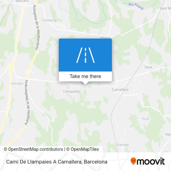 Camí De Llampaies A Camallera map