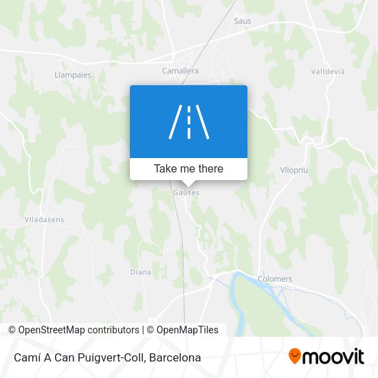 Camí A Can Puigvert-Coll map