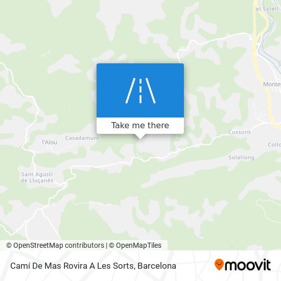 Camí De Mas Rovira A Les Sorts map
