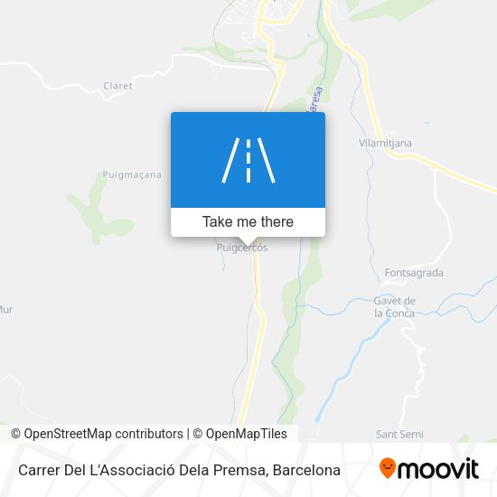 Carrer Del L'Associació Dela Premsa map
