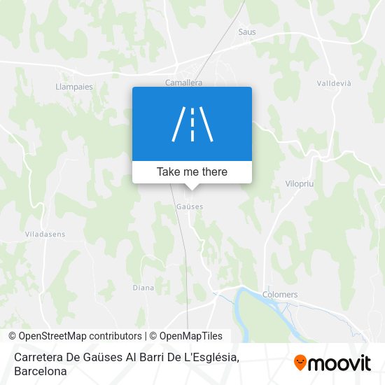Carretera De Gaüses Al Barri De L'Església map