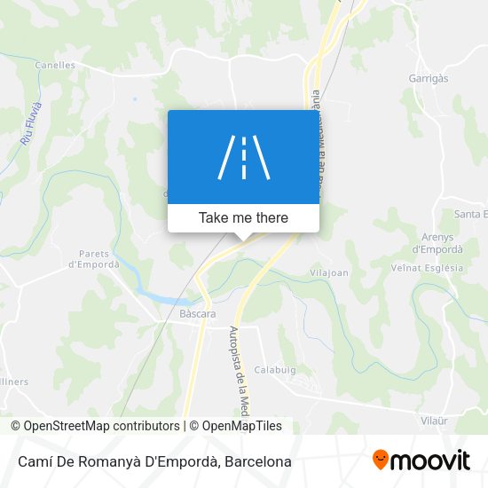 Camí De Romanyà D'Empordà map
